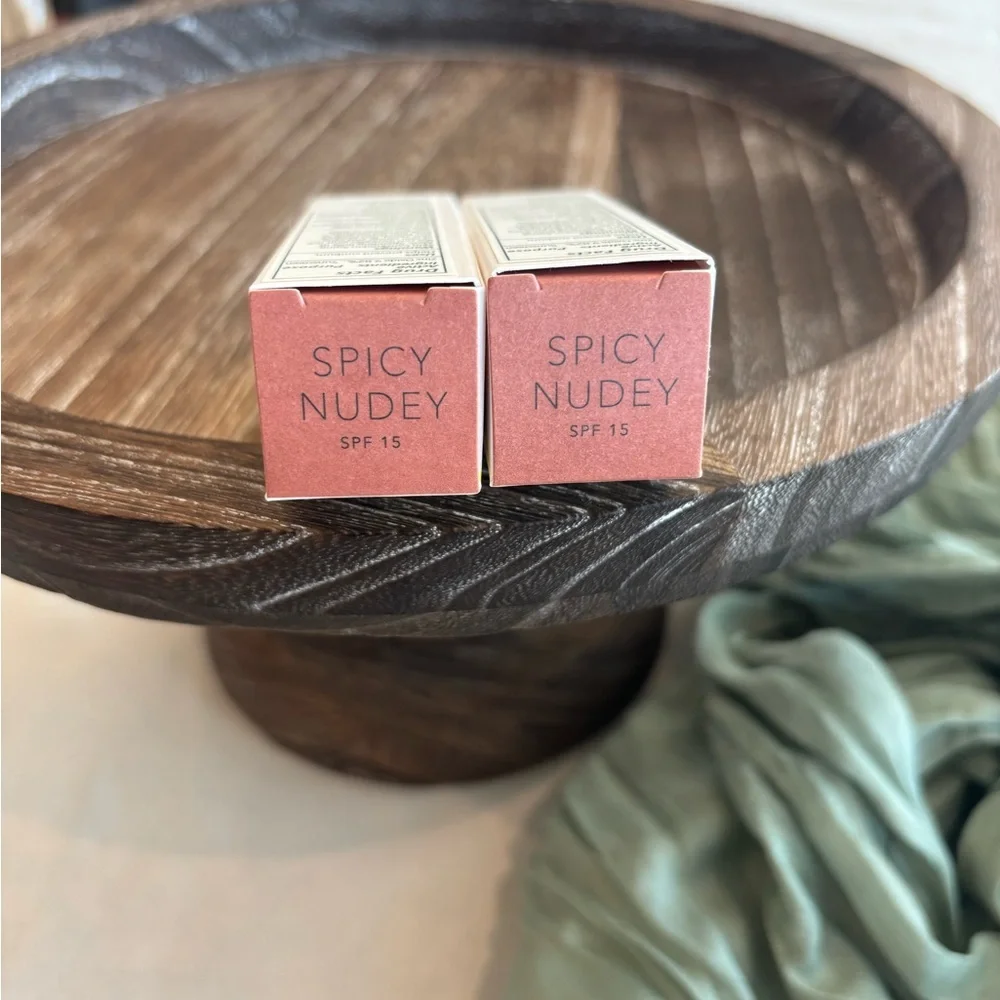 Beekman 1802 Spicy Nudey SPF 15 Tinted Lip Cream Set of 2 NWT